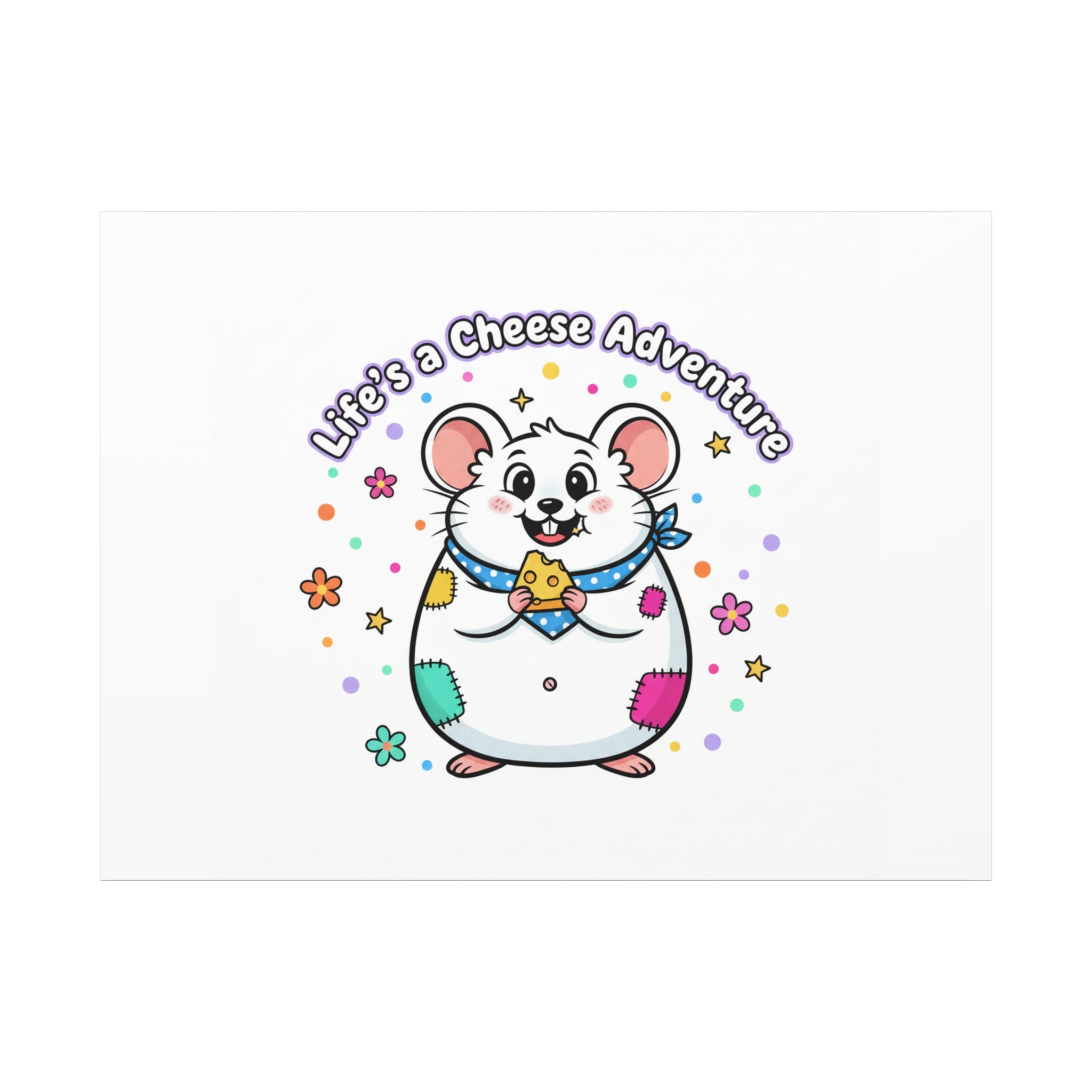 Life's a Cheese Adventure Canvas | Rodent-Core rat art print