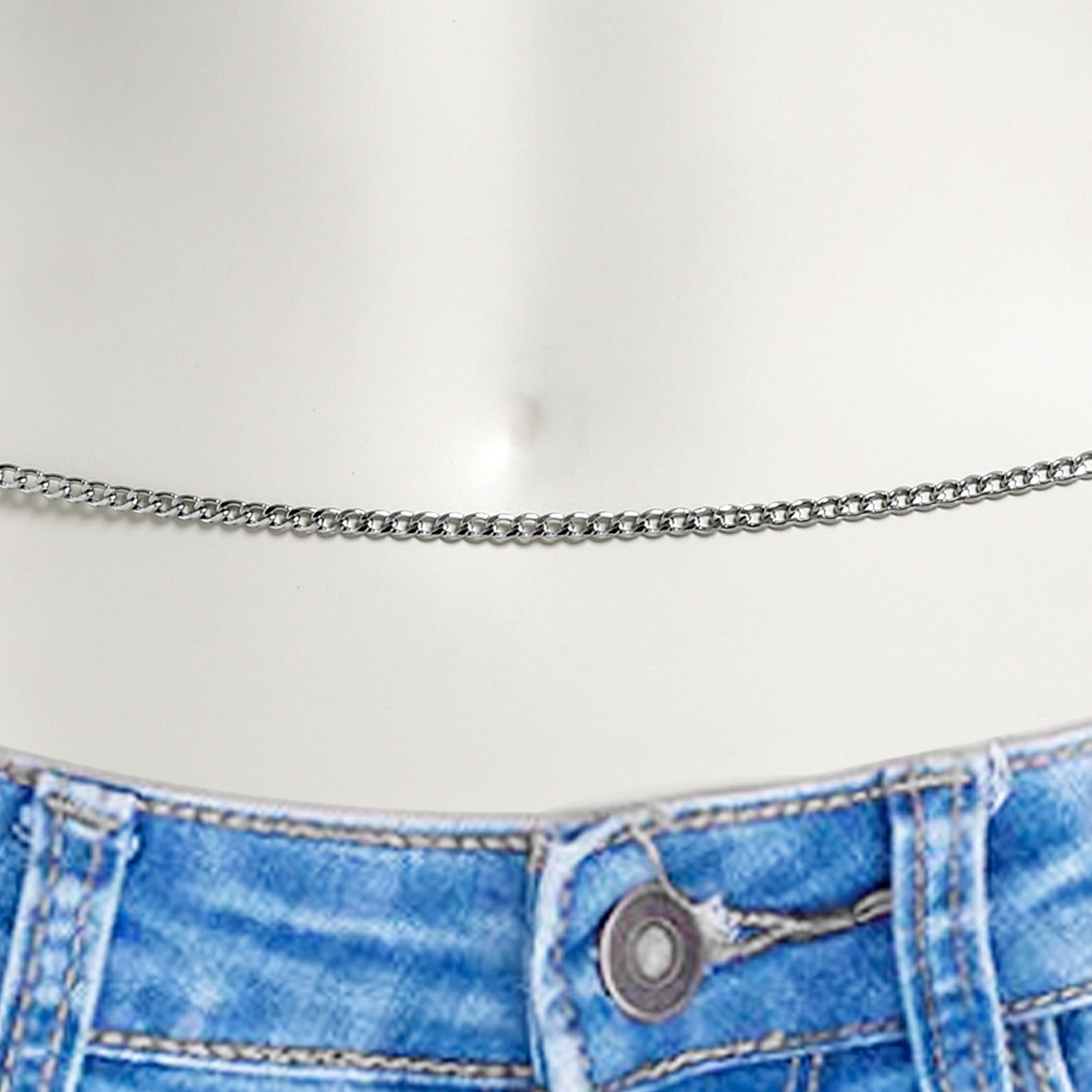 BodyCandy Super Simple Sexy Style Belly Chain — detail close-up