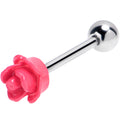 BodyCandy Open Bloom Rose Pink Barbell Tongue Ring — main product shot