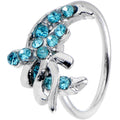 BodyCandy 20G 5/16 Blue Gem Moon Bow Heart Nose Hoop — main product shot