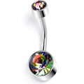 BodyCandy Vitrail CZ Gem Internally Threaded Simple Belly Ring — main product shot