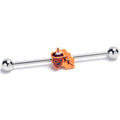 BodyCandy 14G Acorn Oak Leaf Autumn Industrial Barbell 38mm — main product shot
