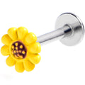 BodyCandy 16G 5/16 Sunny Simple Sunflower Labret Monroe Tragus — main product shot