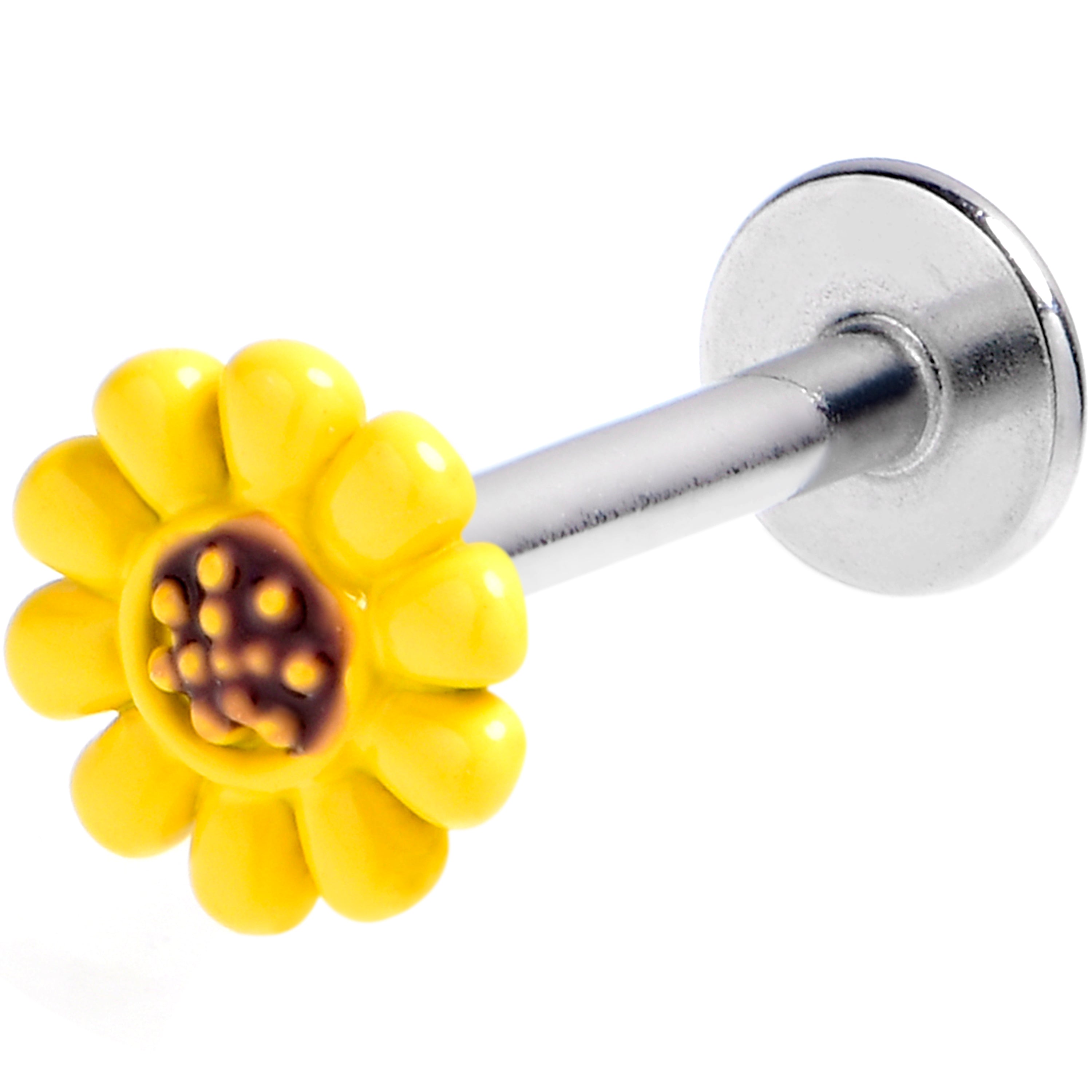 BodyCandy 16G 5/16 Sunny Simple Sunflower Labret Monroe Tragus — main product shot
