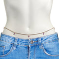 BodyCandy Purple Gem Rose Gold Tone Rounded Dangles Belly Chain — main product shot