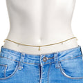 BodyCandy Clear Gem Gold Tone Round Dangle Belly Chain — main product shot