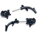 BodyCandy 16G 5/16 Optical Illusion Rose Flower Black Cheater Plug Set — main product shot