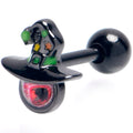 BodyCandy 16G 1/4 Black Red Eye Witch Hat Cartilage Tragus Earring — main product shot