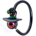BodyCandy 20G 5/16  Black Red Eye Witch Hat Nose Hoop — main product shot