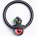 BodyCandy 16G 3/8 Black Red Eye Witch Hat Captive Ring — main product shot