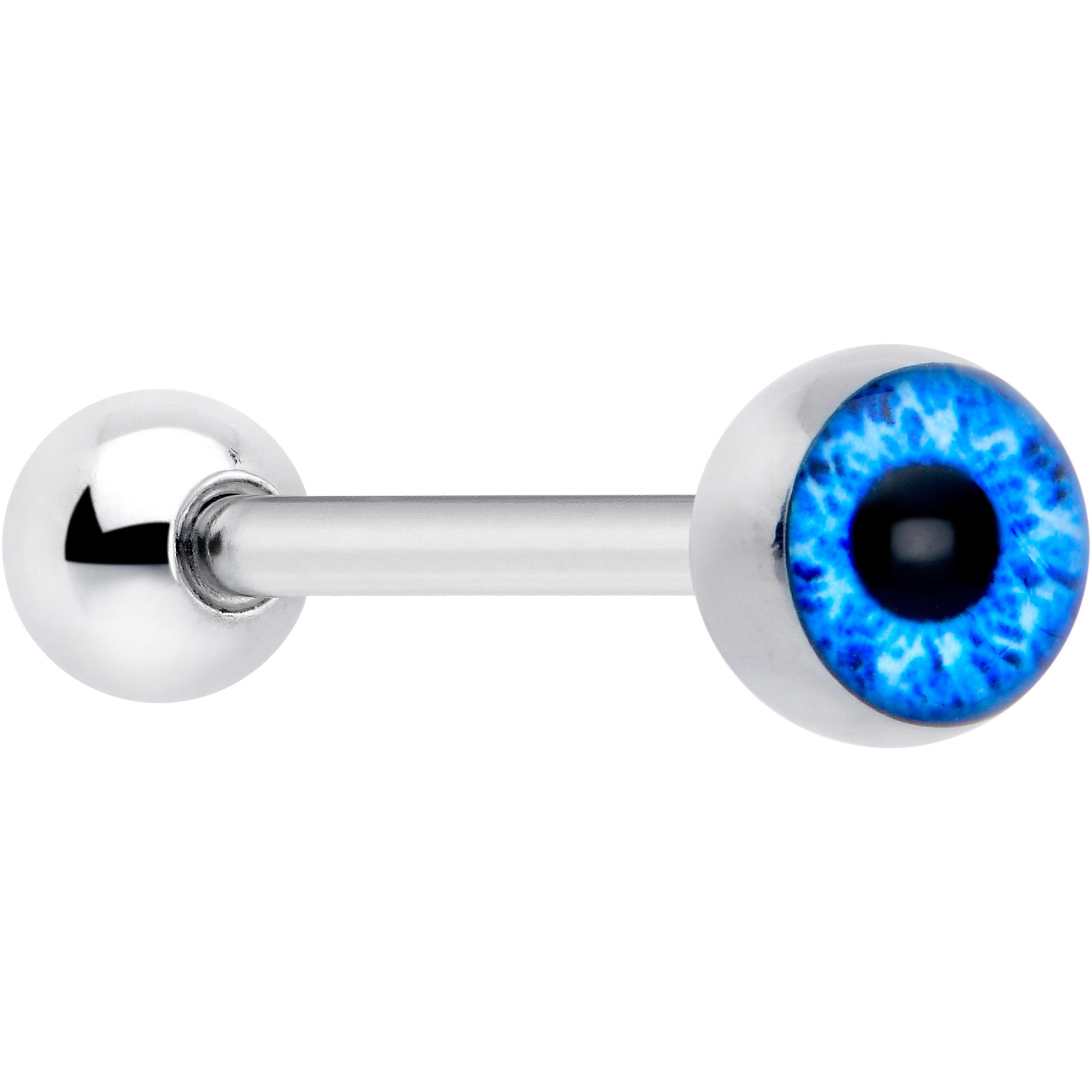 BodyCandy Open Blue Eye Barbell Tongue Ring — main product shot