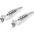 BodyCandy Skull Head Stainless Steel Screw Taper Cheater Plug Set — main product shot