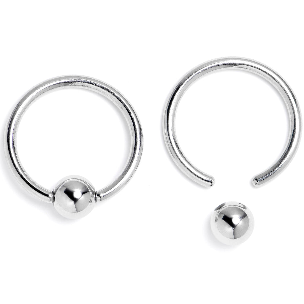 BodyCandy 16G 3/8 Lush Lotus BCR Captive Ring Set of 4 — lifestyle context