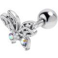 BodyCandy 16G 1/4 Aurora CZ Gem Ultra Drama Butterfly Cartilage Tragus Earring — main product shot