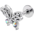 BodyCandy 16G 5/16 Aurora CZ Gem Ultra Drama Butterfly Labret Monroe Tragus — main product shot