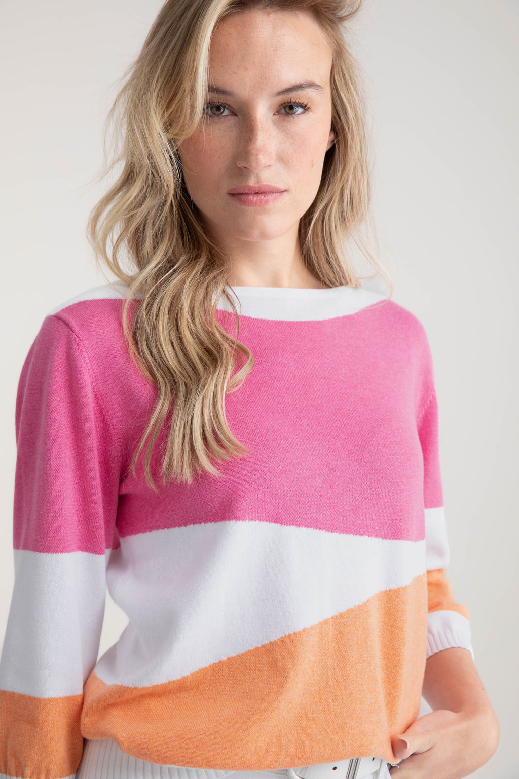KADOU BOUTIQUE Marble Spring Sweater — detail close-up