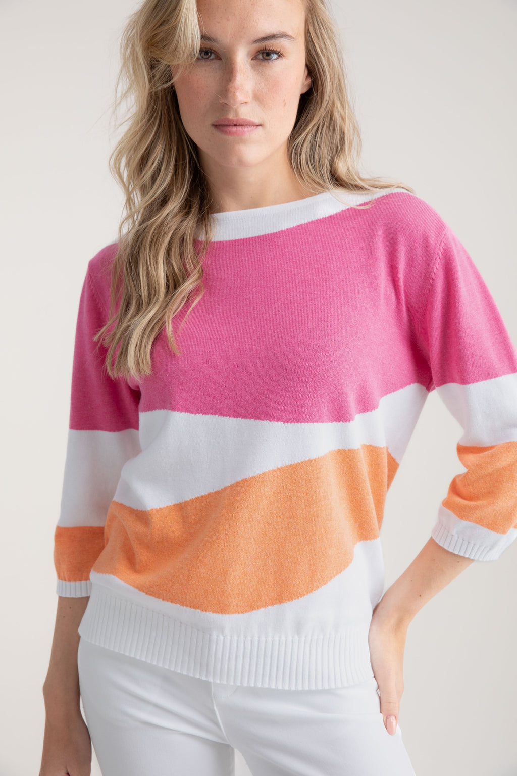 KADOU BOUTIQUE Marble Spring Sweater — main product shot