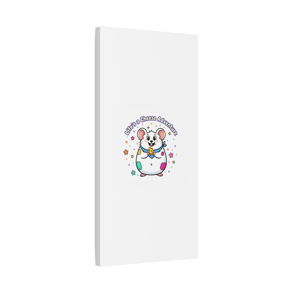 Life's a Cheese Adventure Canvas | Rodent-Core rat art print