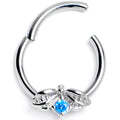 BodyCandy 16G 3/8 Blue Gem Beauty Bug Insect Hinged Segment Ring — main product shot