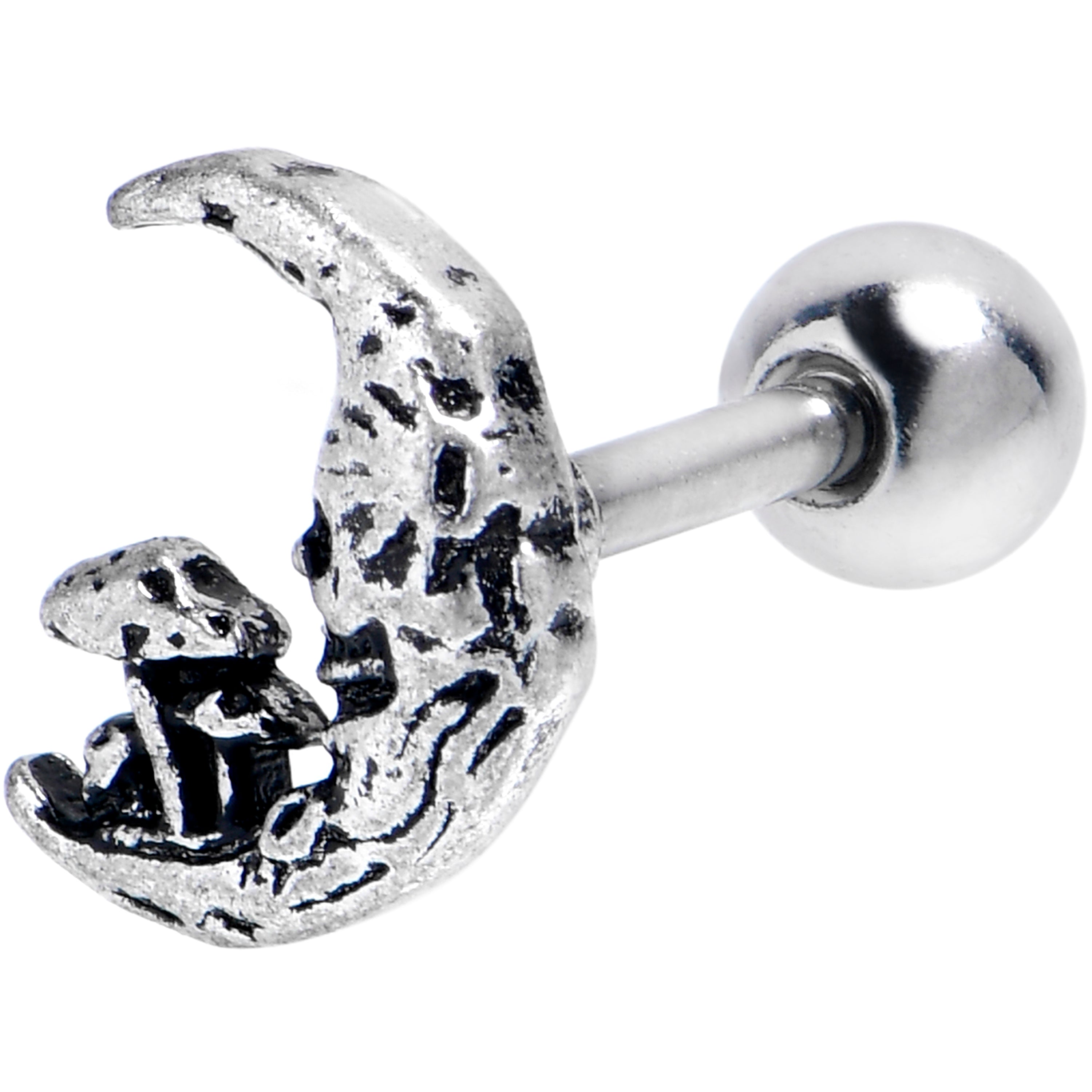 BodyCandy 16G 1/4 Mushrooms on the Moon Cartilage Tragus Earring — main product shot