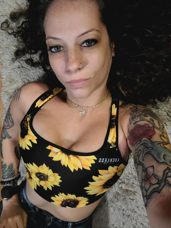 Luckless Outfitters Sunflower Sports Bra — alternative angle