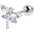 BodyCandy 16G 1/4 Aurora CZ Gem Understated Dragonfly Cartilage Earring — main product shot