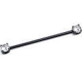 BodyCandy 14G Clear CZ Gem Black Internally Threaded Industrial Barbell 38mm — main product shot