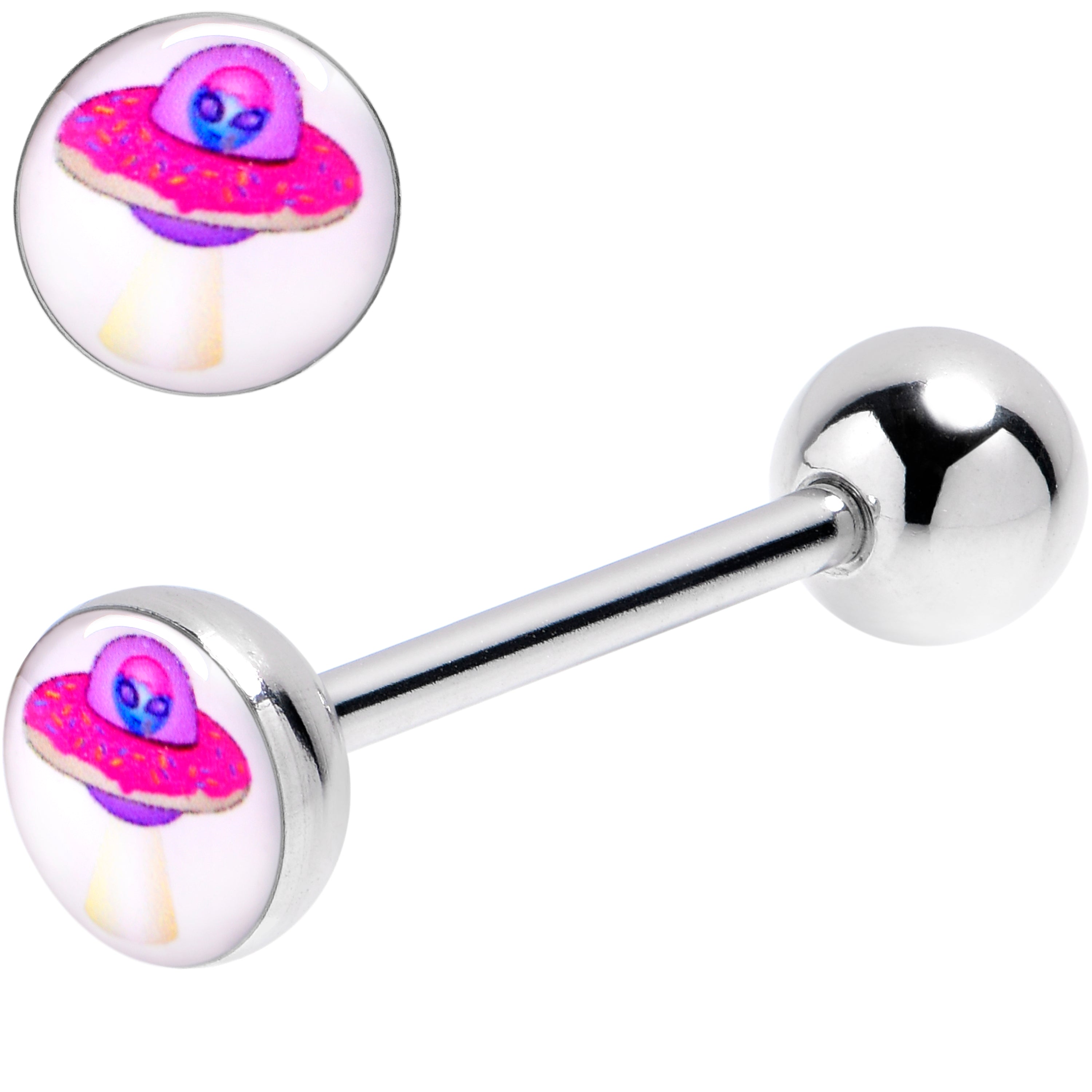 BodyCandy UFO Alien Ship Barbell Tongue Ring — main product shot