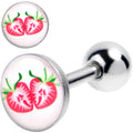 BodyCandy 16G 1/4 Screaming Strawberry Horror Fruit Cartilage Tragus Earring — main product shot