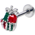 BodyCandy 16G 5/16 Clear Gem Skeleton Hand Present Labret Monroe Tragus — main product shot