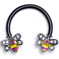 BodyCandy 16G 3/8 Clear CZ Gem Black Bright Bee Beauty Horseshoe — main product shot