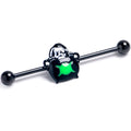 BodyCandy 14G Black Triple Moon Cauldron Halloween Industrial Barbell 38mm — main product shot