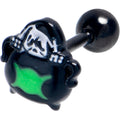 BodyCandy 16G 1/4 Black Triple Moon Cauldron Cartilage Tragus Earring — main product shot