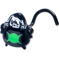 BodyCandy 20G 7mm Black Triple Moon Cauldron Left Side Nose Screw — main product shot