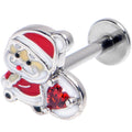 BodyCandy 16G 5/16 Red Gem Santa Heart Bag Holiday Labret Monroe Tragus — main product shot