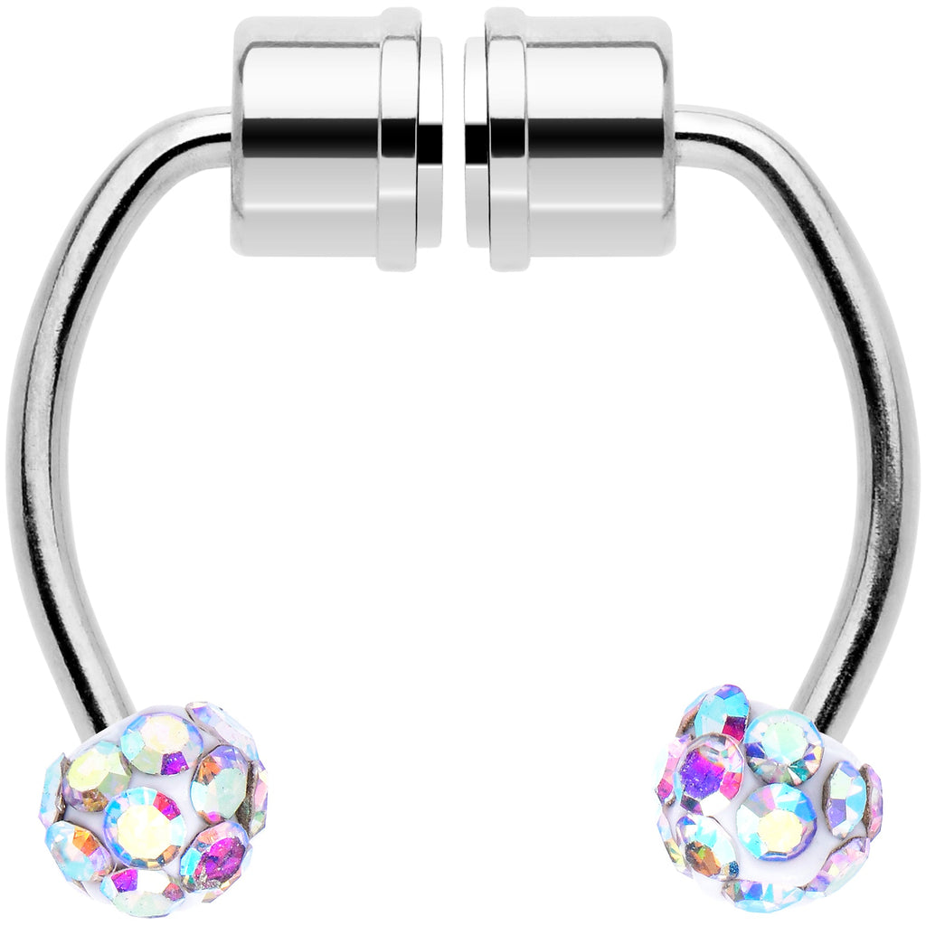 BodyCandy Aurora Gem Magnetic Septum Ring Horseshoe Non-Pierced Fake Nose Ring Set — lifestyle context