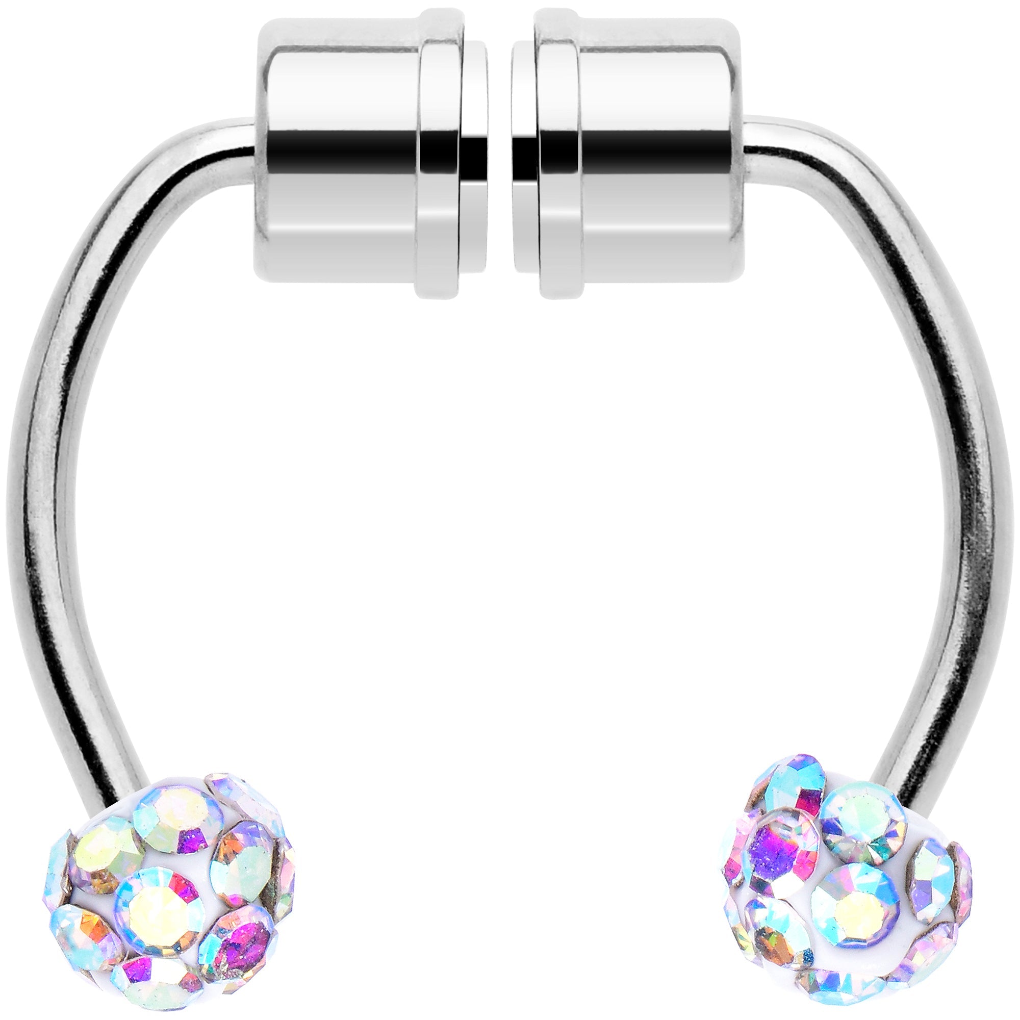 BodyCandy Aurora Gem Magnetic Septum Ring Horseshoe Non-Pierced Fake Nose Ring Set — lifestyle context
