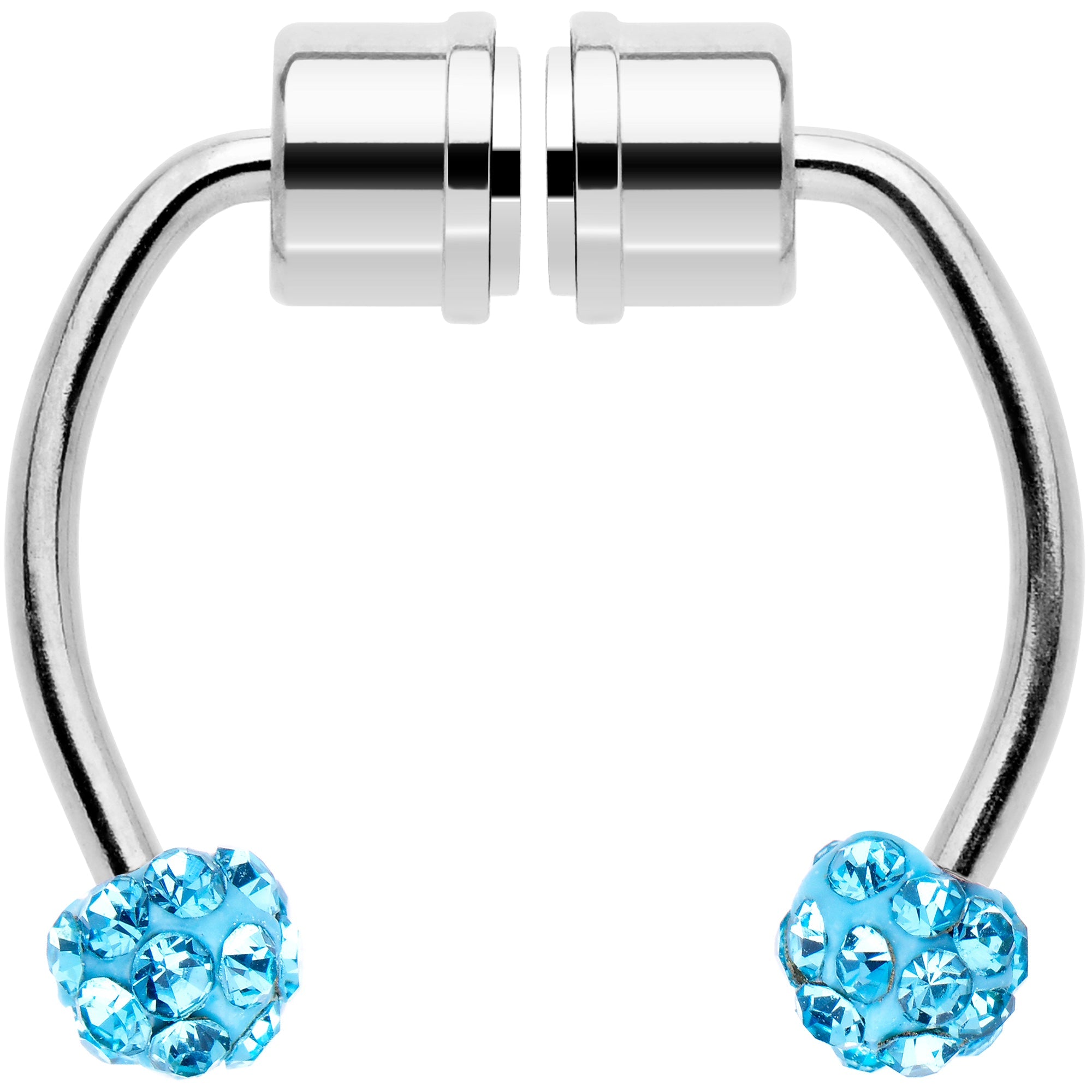 BodyCandy Blue Gem Magnetic Septum Ring Horseshoe Non-Pierced Fake Nose Ring Set — lifestyle context
