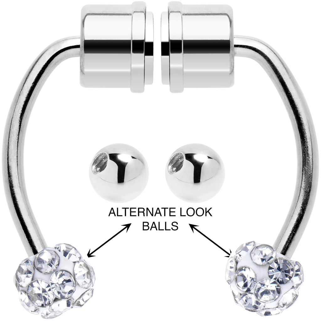 BodyCandy Clear Gem Magnetic Septum Ring Horseshoe Non-Pierced Fake Nose Ring Set — main product shot