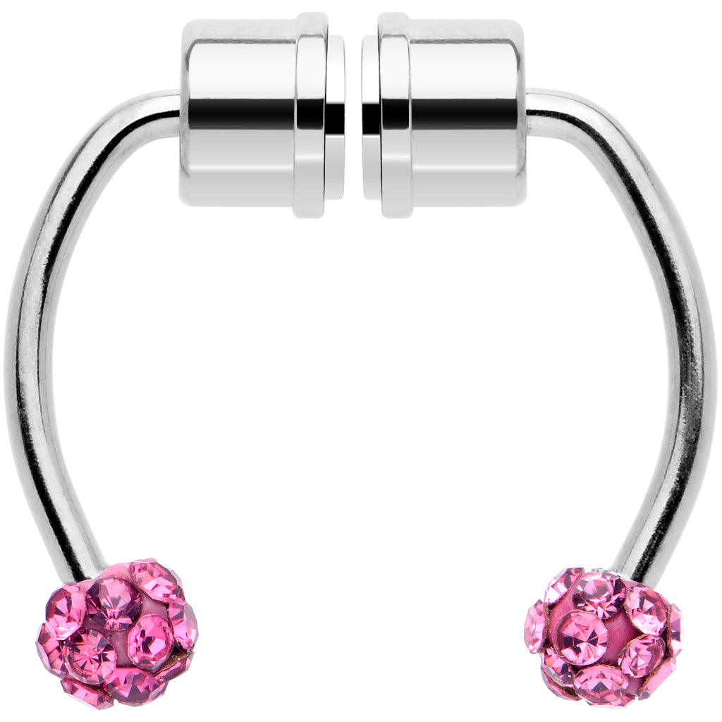 BodyCandy Pink Gem Magnetic Septum Ring Horseshoe Non-Pierced Fake Nose Ring Set — lifestyle context
