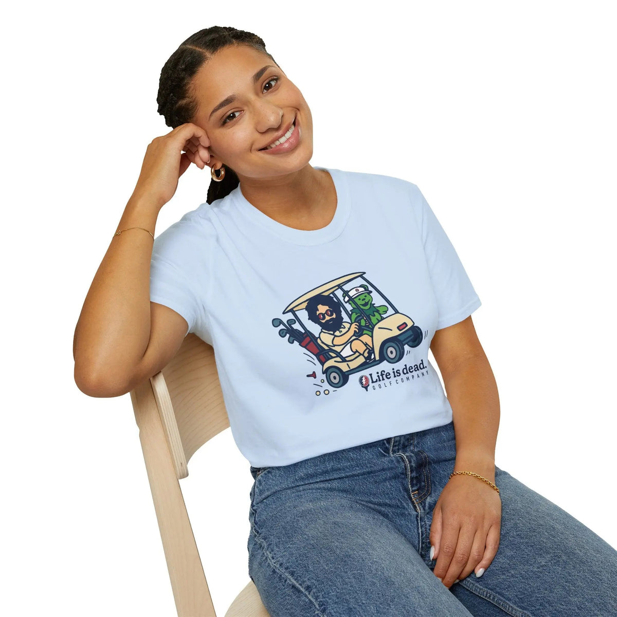 Joy Ridin' Jerry and The Bear - Life is Dead Golf Company T-Shirt