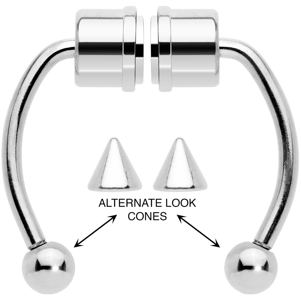 BodyCandy Magnetic Septum Ring Horseshoe Non-Pierced Fake Nose Ring Set — main product shot