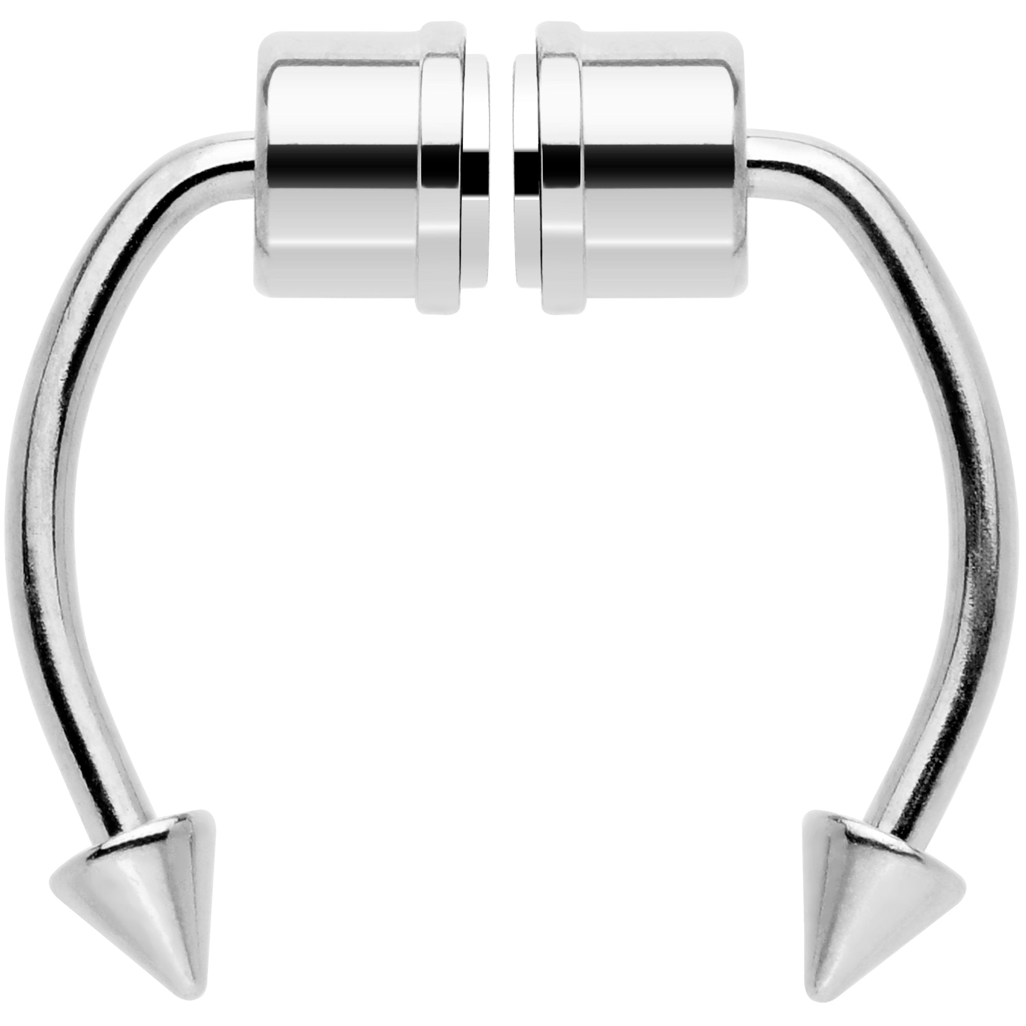 BodyCandy Magnetic Septum Ring Horseshoe Non-Pierced Fake Nose Ring Set — detail close-up