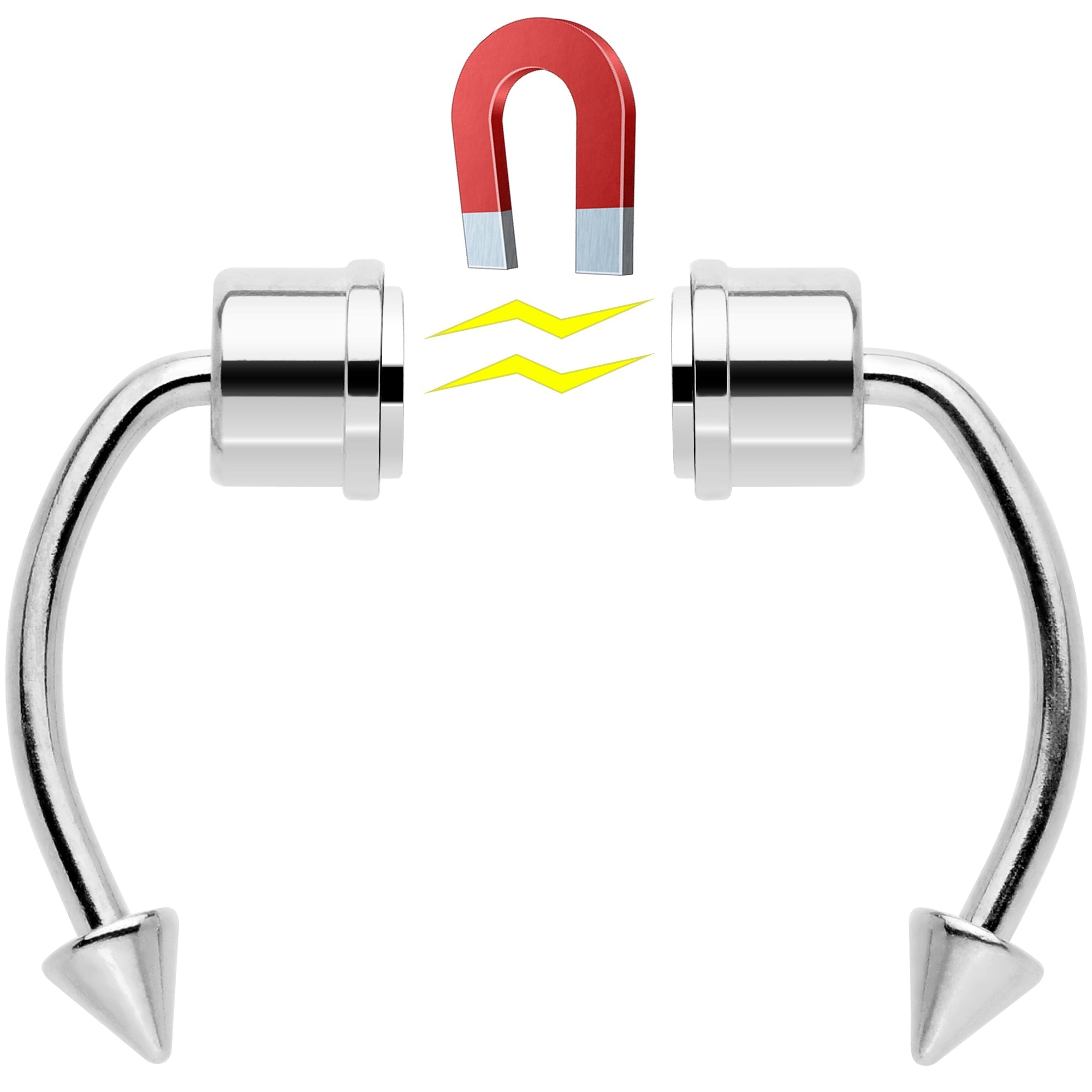 BodyCandy Magnetic Septum Ring Horseshoe Non-Pierced Fake Nose Ring Set — side view