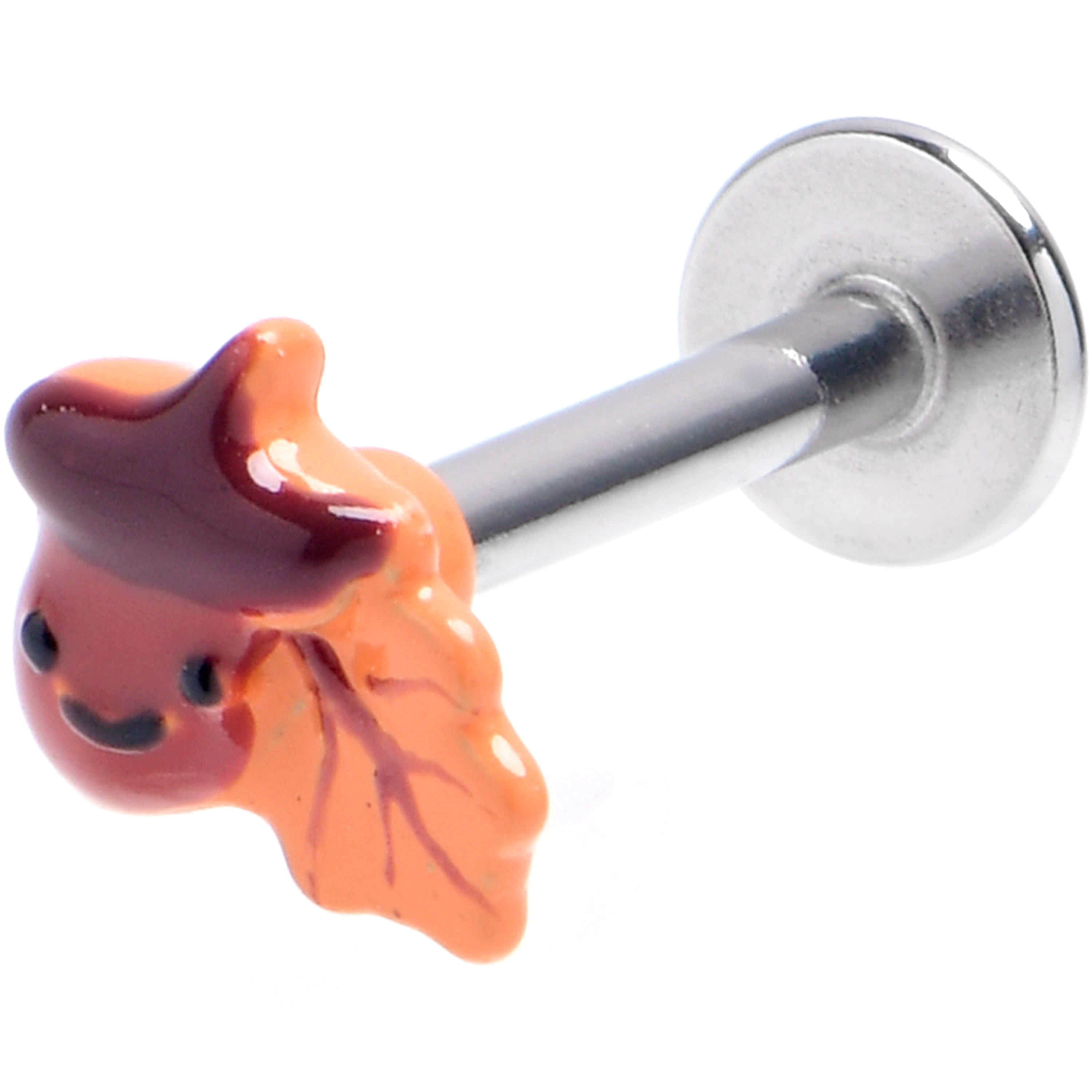 BodyCandy 16G 5/16 Acorn Oak Leaf Autumn Labret Monroe Tragus — main product shot