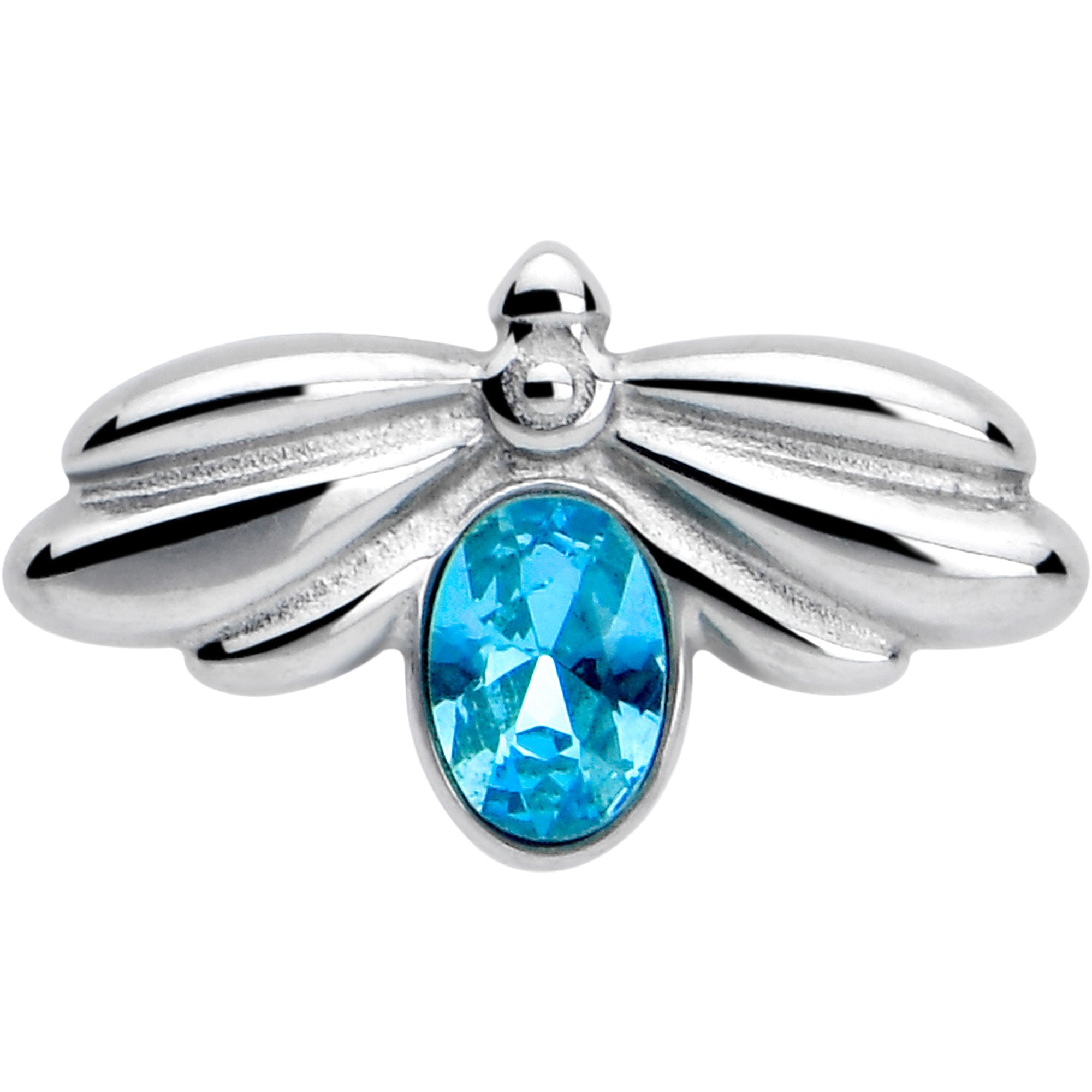 BodyCandy Blue Gem Little Cutie Bee Barbell Tongue Ring — lifestyle context