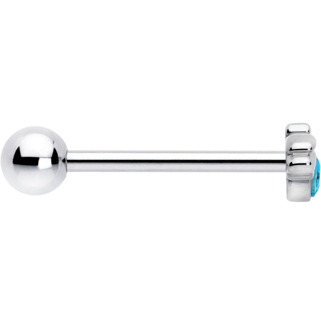 BodyCandy Blue Gem Little Cutie Bee Barbell Tongue Ring — side view
