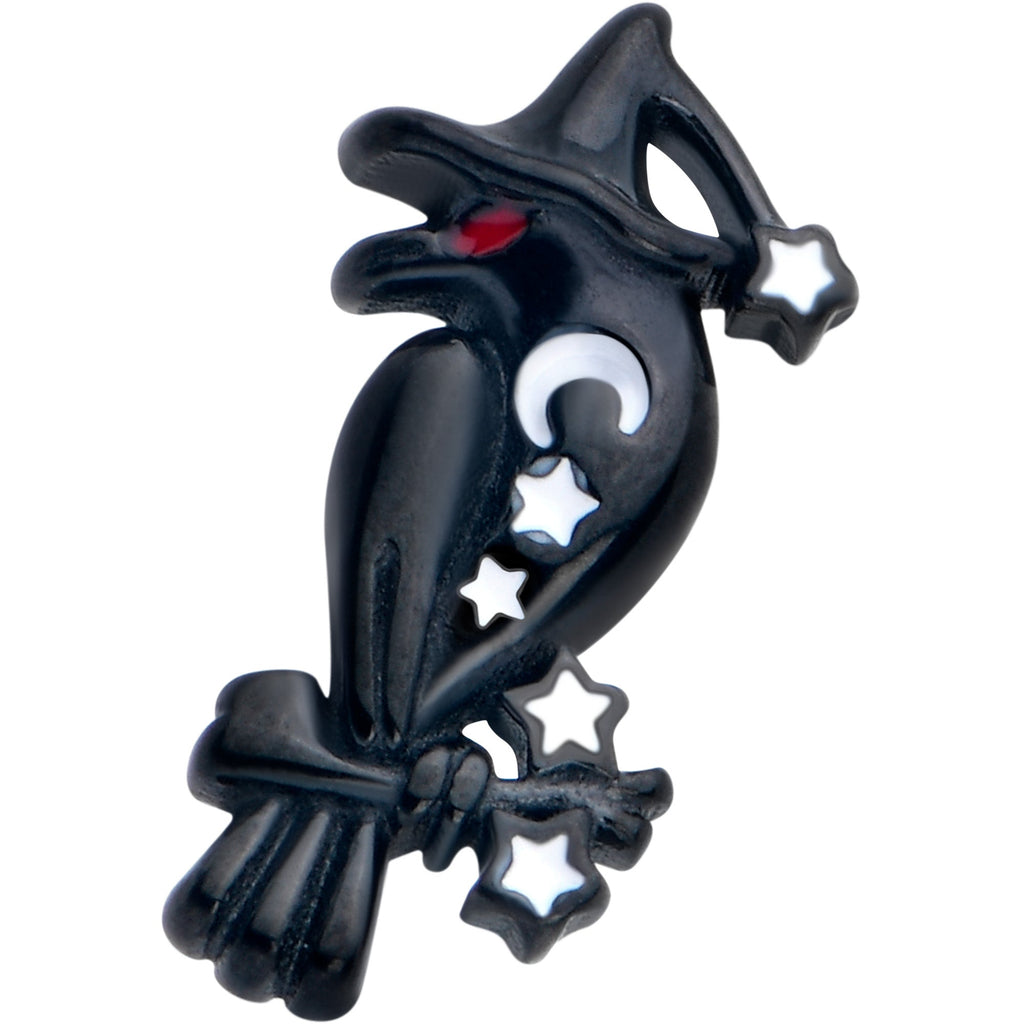 BodyCandy Black Raven Witch Barbell Tongue Ring — lifestyle context