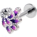 BodyCandy 16G 5/16 Black Gem Peacock Purple Labret Monroe Tragus — main product shot