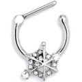 BodyCandy 16G 5/16 Clear Gem Spiderweb Goth Cartilage Clicker — main product shot